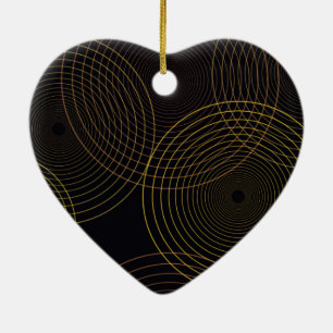 Einfache, moderne, coole, trendige, dünne Linienkr Keramik Ornament