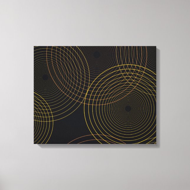 Einfache, moderne, coole, trendige, dünne Linienkr Leinwanddruck (Vorderseite)