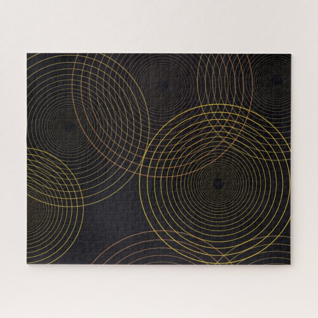 Einfache, moderne, coole, trendige, dünne Linienkr Puzzle (Horizontal)