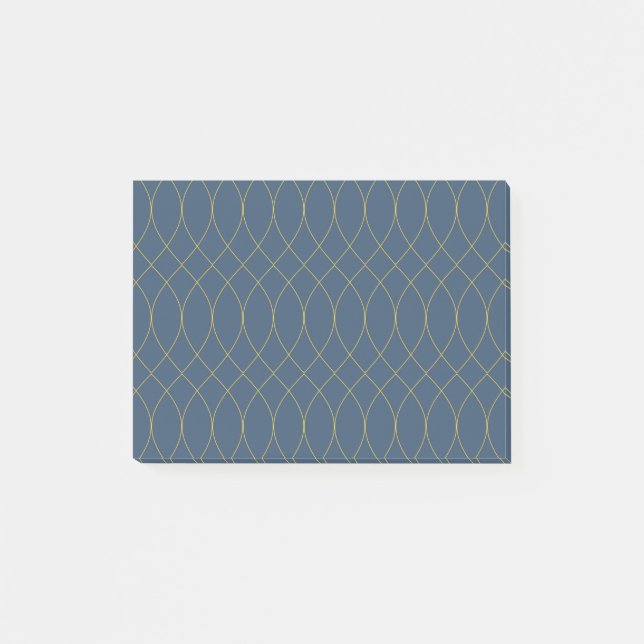 Einfache, moderne, coole, trendige Kurven, gewellt Post-it Klebezettel (Vorderseite)