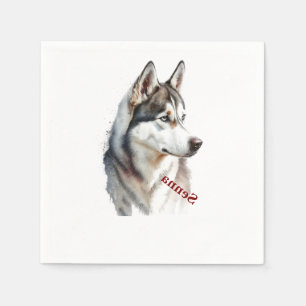 Einfache moderne, coole Typografie Name des Hausti Serviette