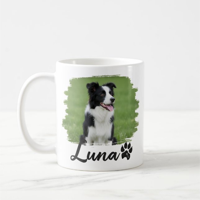 Einfache moderne, coole Typografie-Name und Foto d Kaffeetasse (Links)