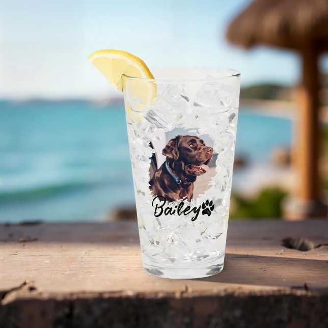 Einfache moderne Coole Typografie Name und Foto de Glas (Von Creator hochgeladen)