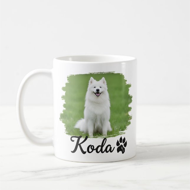 Einfache moderne coole Typografie Name und Foto de Kaffeetasse (Links)
