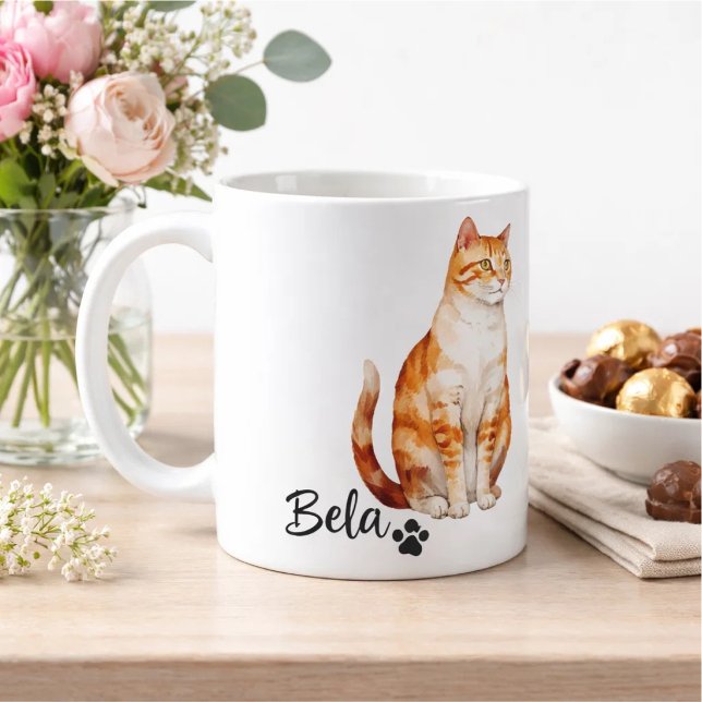 Einfache moderne Coole Typografie Name und Foto de Kaffeetasse (Von Creator hochgeladen)
