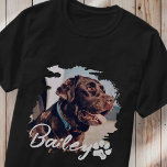 Einfache moderne Coole Typografie Name und Foto de T-Shirt<br><div class="desc">Dieses einfache und moderne Design besteht aus einer modernen,  einfachen,  spielerischen Schrift-Typografie. Fügen Sie ein benutzerdefiniertes Foto für Begleiter hinzu.</div>