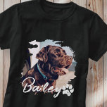 Einfache moderne Coole Typografie Name und Foto de T-Shirt<br><div class="desc">Dieses einfache und moderne Design besteht aus einer modernen,  einfachen,  spielerischen Schrift-Typografie. Fügen Sie ein benutzerdefiniertes Foto für Begleiter hinzu.</div>