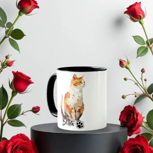 Einfache moderne Coole Typografie Name und Foto de Tasse