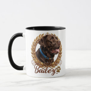 Einfache moderne coole Typografie Name und Foto de Tasse