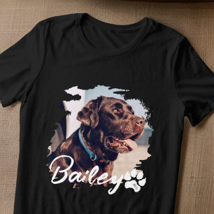 Einfache moderne Coole Typografie Name und Foto de Tri-Blend Shirt