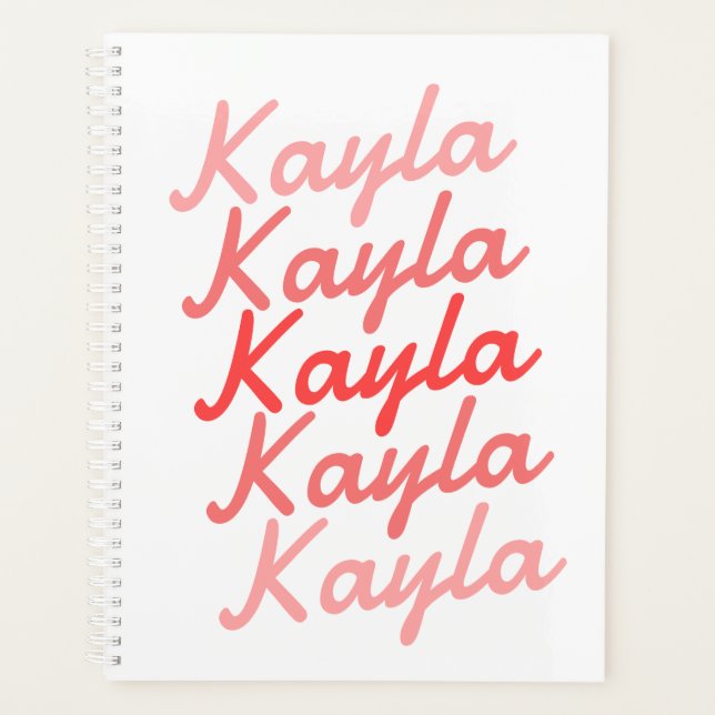 Einfache moderne Coole Typografie Planer (Vorderseite)