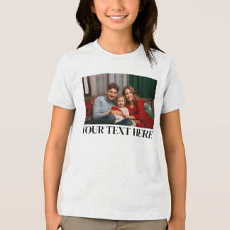 Einfache moderne coole Typografie Text und Foto Tri-Blend Shirt