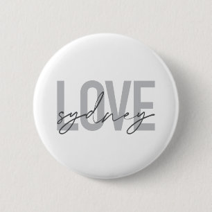Einfache, moderne, coole, urbane Design Liebe Sydn Button