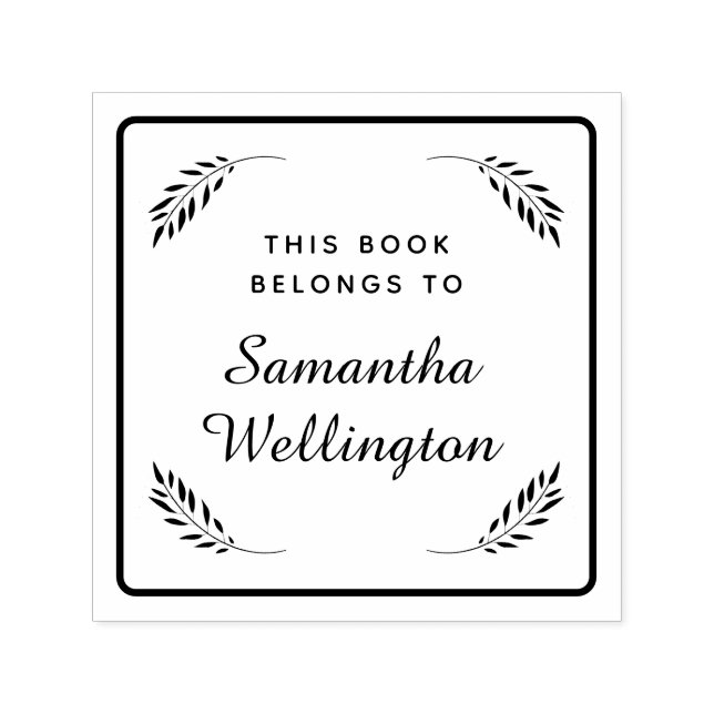 Einfache Moderne Dieses Buch gehört zu benennen Permastempel (Design)