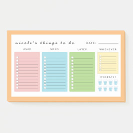 Einfache moderne Dinge zu tun Post-it Klebezettel