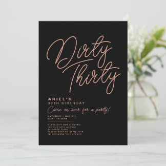 Einfache moderne dreissig Geburtstagsfeier Einladung
