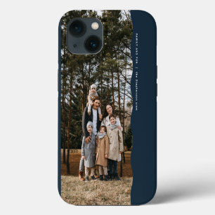 Einfache moderne ein Foto wellige Kante cool marin iPhone 13 Hülle