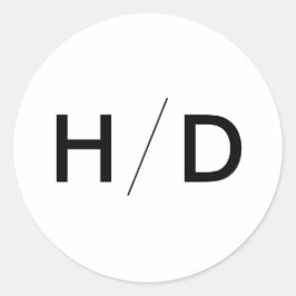 Einfache, moderne Einladungsaufkleber für Monogram Runder Aufkleber