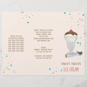 Einfache moderne Eiscreme Sprinkles Minimalistisch Flyer