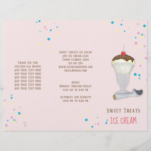 Einfache moderne Eiscreme Sprinkles Minimalistisch Flyer