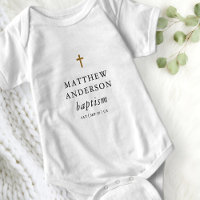 Einfache moderne Elegant Cross Baby Taufe