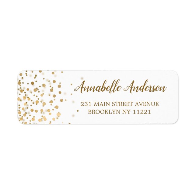 Einfache moderne Elegant Gold Glitzer Confetti Scr (Vorne)