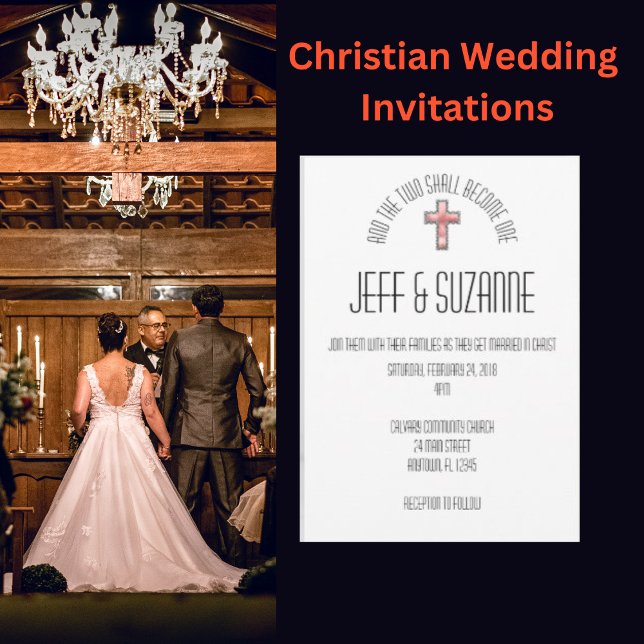 Einfache moderne Elegante Christliche Hochzeitsein Einladung (Von Creator hochgeladen)