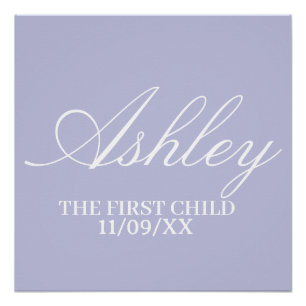 EINFACHE MODERNE ELEGANTE FAMILIEN-BABY-NAME  POSTER