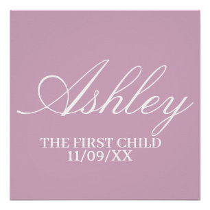 EINFACHE MODERNE ELEGANTE FAMILIEN-BABY-NAME  POSTER