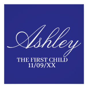 EINFACHE MODERNE ELEGANTE FAMILIEN-BABY-NAME  POSTER