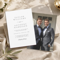 Einfache moderne elegante Fotohochzeit