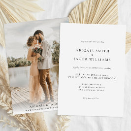Einfache moderne elegante Hochzeit Einladung