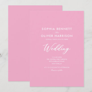 einfache moderne elegante HOCHZEITSEINLADUNG Einladung