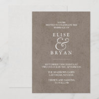 Einfache moderne Elegante Hochzeitseinladung