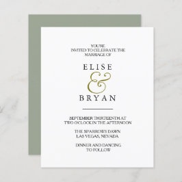 Einfache moderne elegante Hochzeitsreise zu günsti