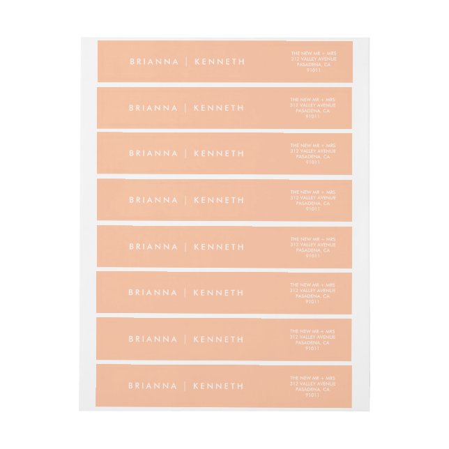 Einfache moderne Elegante Peach Wedding (Bogen)