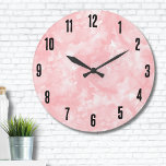 Einfache Moderne Elegante Rosa<br><div class="desc">Eine weiche, rot-rosa Aquarellwand ist die perfekte Leinwand für einen niedlichen und zeitgenössischen Look. Diese große Uhr besticht durch eine einfache, aber moderne Ästhetik, die Eleganz mit einem zarten rosa Aquarelldesign verbindet. Der minimalistische Stil und die beruhigende Farbpalette machen ihn zu einer idealen Ergänzung zu den Zimmern eines kleinen Mädchens,...</div>