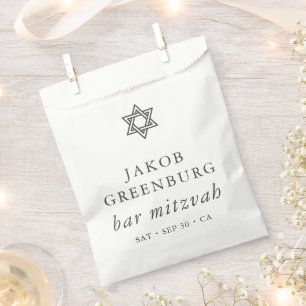 Einfache Moderne Elegante Star von David Bar Mitzv Geschenktütchen