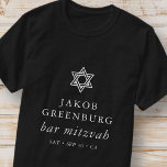 Einfache Moderne Elegante Star von David Bar Mitzv T-Shirt<br><div class="desc">Design besteht aus Sans Serif Typografie und spielerischer,  kursiver Schrift Typografie auf einem einfachen Hintergrund. Abrufbar unter: http://www.zazzle.com/store/selectpartysupplies</div>