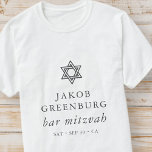 Einfache Moderne Elegante Star von David Bar Mitzv T-Shirt<br><div class="desc">Design besteht aus Sans Serif Typografie und spielerischer,  kursiver Schrift Typografie auf einem einfachen Hintergrund. Abrufbar unter: http://www.zazzle.com/store/selectpartysupplies</div>