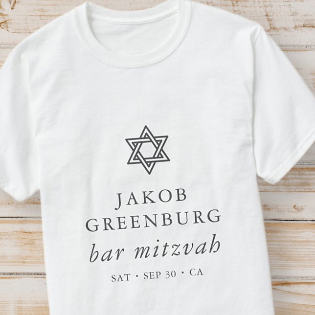 Einfache Moderne Elegante Star von David Bar Mitzv T-Shirt (Von Creator hochgeladen)