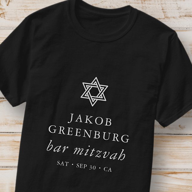 Einfache Moderne Elegante Star von David Bar Mitzv T-Shirt (Von Creator hochgeladen)