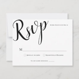 Einfache moderne, elegante UAWG für die Hochzeitsk RSVP Karte