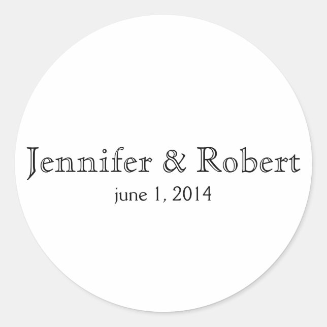 Einfache Moderne Elegante Umschlag Aufkleber (Vorderseite)