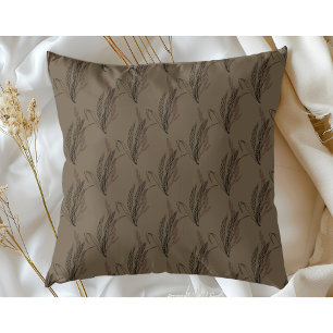 Einfache moderne Elegante Wheat Pattern Brown Kissen
