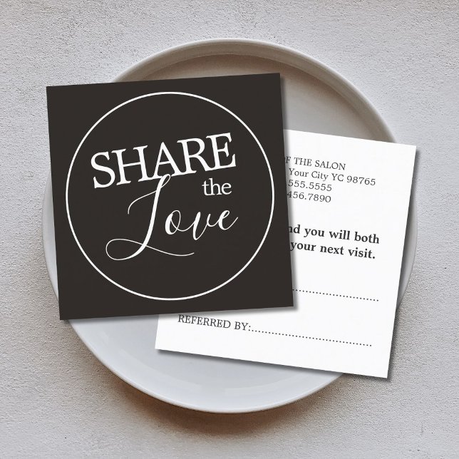 Einfache moderne Elfenbeinküste Schwarz-weiß Beaut Empfehlungskarte (Von Creator hochgeladen)