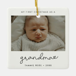 Einfache Moderne Erste Weihnachten als Oma Keramikornament