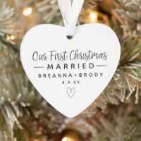 Einfache Moderne Erste Weihnachten Verheiratet