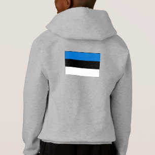 Einfache moderne estnische Flagge Souvenir, Backsi Hoodie