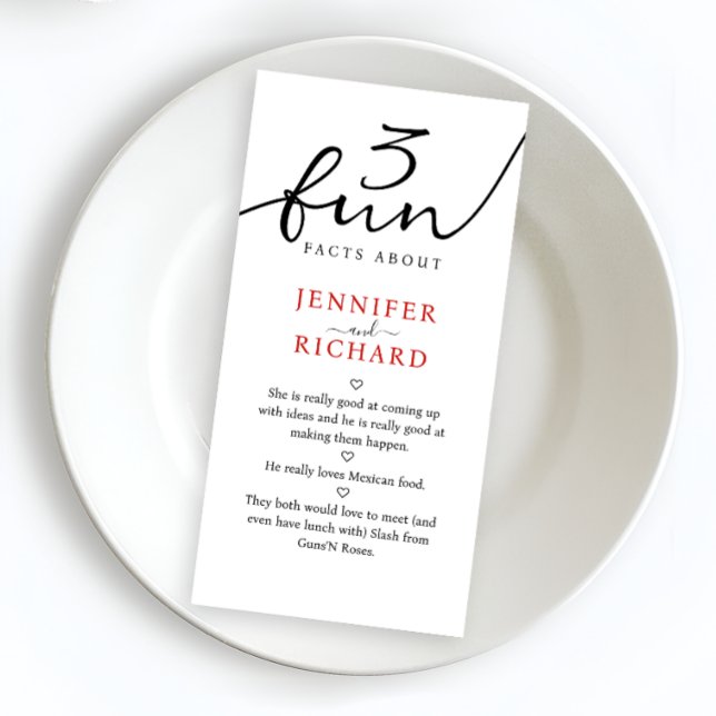 Einfache moderne Fakten über Braut und Groom Fun Serviette (Von Creator hochgeladen)